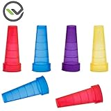 Hookah Tips, 100 Disposable BPA-Free Plastic Mouth Tips | Individually Wrapped Mouth Hose Accessories | Thick, Long Male Ends | Clean, Colorful, Recyclable