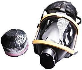 Full Face Gas Mask Reusable Silicone Respirator NBC Protection with NBC Nato-Style 40mm Filter - For Industrial Use, Chemical Handling, Painting, Welding, Survival, Prepping