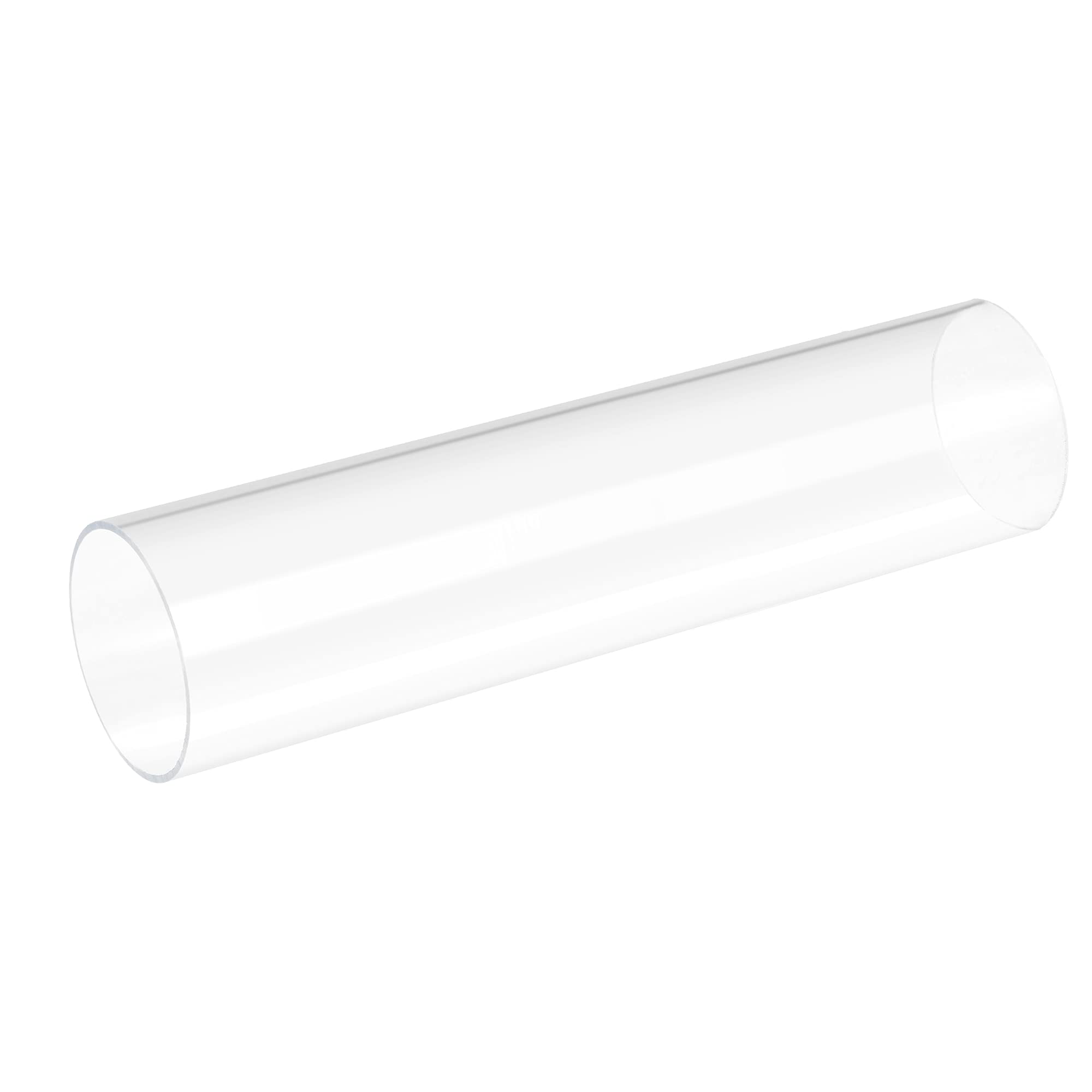 sourcing map Acrylic Pipe Rigid Round Tube Clear 51mm ID 55mm OD 200mm for Lamps and Lanterns,Water Cooling System 2pcs — image 1