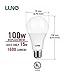 LUNO A21 Dimmable LED Bulb, 15W (100W Equivalent), 1600 Lumens, 5000K (Daylight), Medium Base (E26), UL Certified (4-Pack)