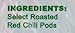 Barker's Dried Red Chili Pods, 16 Ounces - Medium Hot - Grown in World Famous Chili Region Hatch, NM - No Preservatives, USA Product!