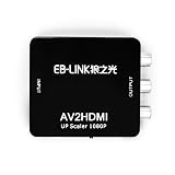EB-LINK AV/RCA CVBS to HD 1080P HDMI Adapter Mini AV2HDMI Video Converter Box For PS3/PC/VCR/NTSC (Black)