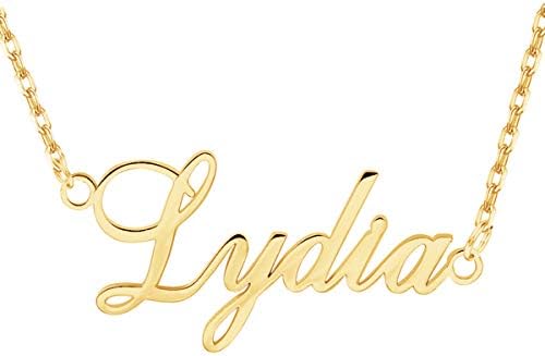 Yoke Style Custom Name Necklace Personalized, Customized Charm Necklace Jewelry Gift for Women