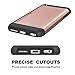 iPhone 6S Plus Case, SAMONPOW Hybrid iPhone 6 Plus Wallet Case Card Holder Shell Heavy Duty Protection Defender Shockproof Anti-Scratch Soft Rubber Bumper Cover Case for iPhone 6/6S Plus -Rose Gold