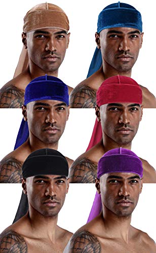 Durags for Men Women,Silky Velvet Du-rag for 360 Waves Multipack,Durag Velvet 0