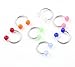 Women's and Men's 7pcs 16g 4mm Ball Circulars Horseshoes Labrets Eyebrow Lip Rings Body Piercings Bent Jewellery