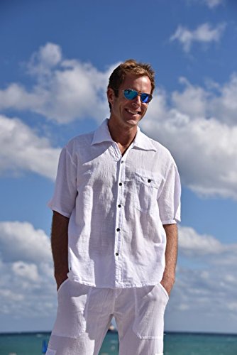 mens short sleeve button up beach shirts