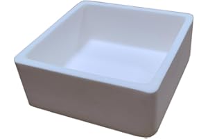 OTOOLWORLD 99.3% Alumina Crucible Al2O3 Aluminum Oxide Crucible Assay Crucible for Lab Laboratory (100x100x40MM)