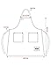 VANTOO Chef Apron with Pockets for Women, Artist Paint Kitchen Cooking Apron Yellow, Gifts for Mom