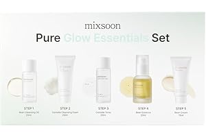 mixsoon Pure Glow Essentials Set, 5-Step Skincare Kit, Gentle & Hydrating, For All Skin Types, 5 Items Korean Glass Skin Care