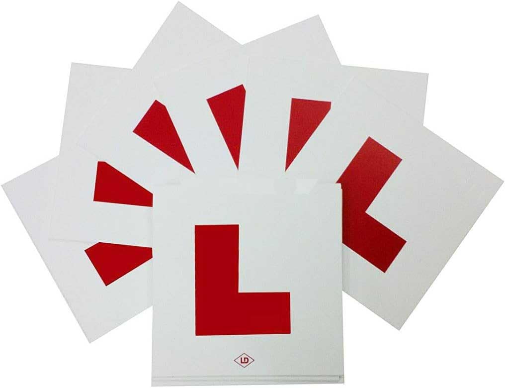 LD Motorcycle Learner Plates/Multi Pack 20 X Self Adhesive L Plates