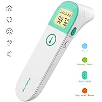 Baby Thermometer for Fever, Forehead Ear Thermometer, Accurate Fast Easy Medical Thermometers for Baby, Adult, Elderly, Home Objects Professional Certification