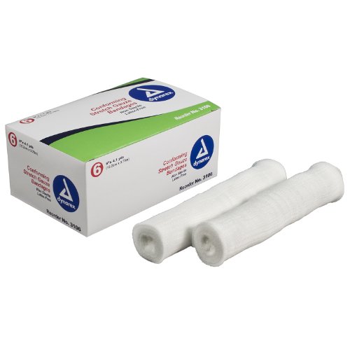 Dynarex 3106 Stretch Gauze Bandage Roll N/S 6