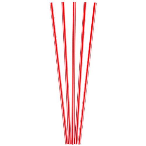 Plastic Coffee Stirrers Red Straws - by Plastible Cocktail Drink Sip Stir Sticks For Bars Cafes Restaurants Home Use (2000 Count, 5 inch)