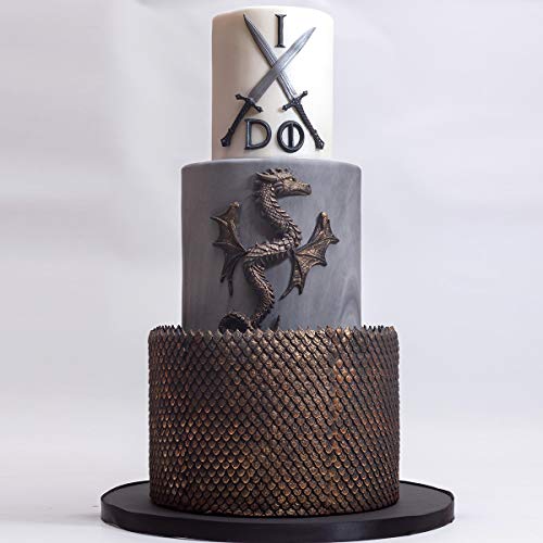 Katy Sue Dragon Scales Silicone Mold for Cake Decorating, Crafts, Cupcakes, Sugarcraft, Candies, Cookies, Cards and Clay, Food Safe Approved, Made in The UK - Thumbnail 2