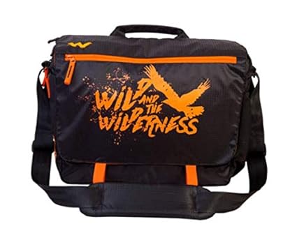 Wildcraft Messengers18 Fabric 14 inches Black Messenger Bag (Maze)