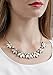 Happiness Boutique Women Statement Necklace Pastel Colors Flower Necklace Nude Gems in Neutral Colors Nickel Free