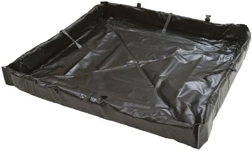 AIRE INDUSTRIAL 918-020204B Duck Pond Portable Containment, 10 Gallon Spill Capacity, 24" Length x 24" Width x 4" Height, Black