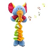 Onshine Baby Plush Elephant Musical Doll Developmental Toys for Infant(clockwork)