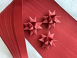 1/2" Crimson Red Froebel Star Paper Strips