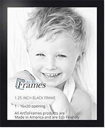 ArtToFrames 16x20 Inch Black Picture Frame, This