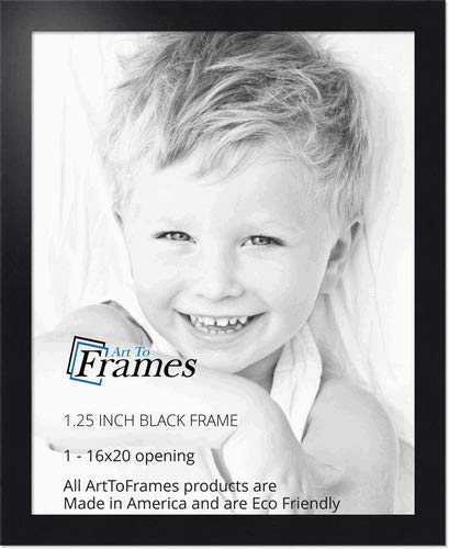 ArtToFrames 16x20 Inch Black Picture Frame, This