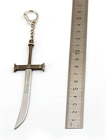 Algol - New Anime One Piece Juracule Dracule Mihawk Keychain Shichibukai Hawk Eyes Sword Yoru Key Chain Key Ring Men Car Women Gift Toy