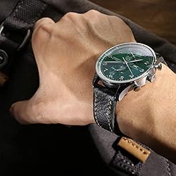 REZERO Handmade Genuine Leather Watch Band, 26mm