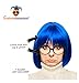 Costume Adventure Royal Blue Bob Wig and Glasses Costume Wig Set - One Size