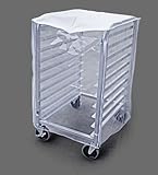 New Star Foodservice 36534 Commercial-Grade Sheet Pan/Bun Pan Rack Cover, Plastic, 10-Tier, 28" L x 23" W x 33" H, Clear
