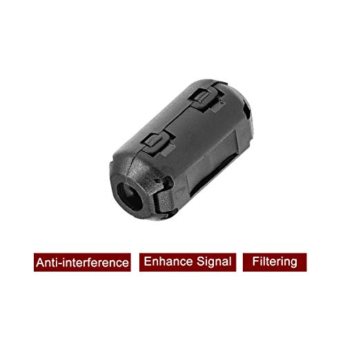 Uxcell Ferrite Cores Ring ClipOn RFI EMI Noise Suppression Filter