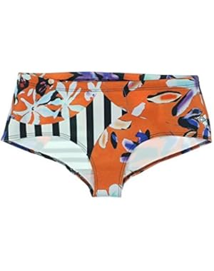 Floral Discs Bikini Bottom Orange