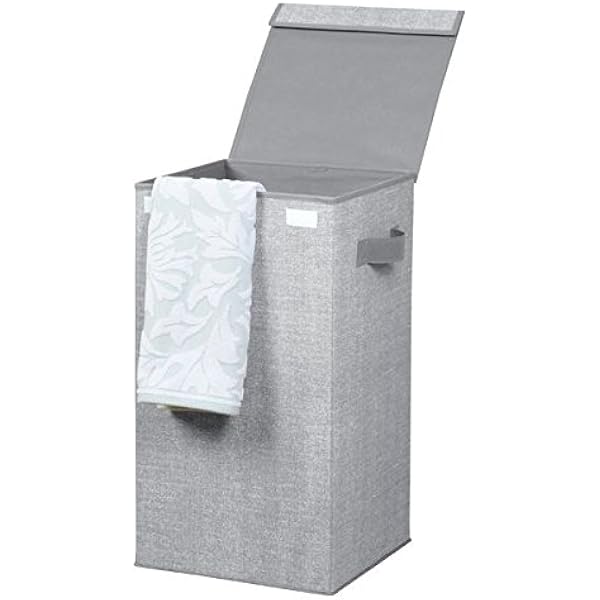 mDesign Cestos para ropa sucia con tapa Cubos de ropa sucia con diseño