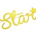 BLUE PANDA - 2-Pack Star Banner Garland Decorations - Twinkle Twinkle Star Baby Shower Party Decor Gold Stars Banner Birthday Decorations for Children - 10 Feet in Length