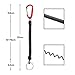 Sopito Fishing Tools Lanyard, 8 Pack Retractable Safety Finishing Ropes Wire Coiled Lanyard with Stainless Steel Clip