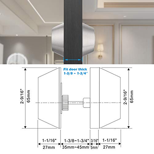 Gobrico 5 Keyed Alike Double Cylinder Deadbolts with Same Key Satin