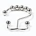 nikkouware Shower Curtain Hooks Stainless Steel Set of 12 - Dual Polished Chrome Rings - Hangs Both Shower Curtain and Liner - Sturdy Easy Slide on Long Tension or Curved ​​​​​​​Bathroom Shower Rod