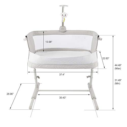 Baby Bedside Sleeper for Baby, Easy Folding Crib