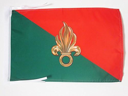 AZ FLAG, French Foreign Legion Flag, 18'' x 12'', 100% Polyester Army of France Small Banner with Two Cords, Fade Resistant