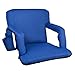 Alpcour Reclining Stadium Seat – Wide Bleacher Chair with Back Support and Cushion, Armrests, Side Pockets, and Bleachers Hook – Best Stadium Seats Chairs for Camping, Kayak, & Paddle Board Backs
