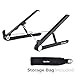 Laptop Stand, Kavalan Portable Desktop Light Weight Notebook Holder, Adjustable Eye-Level Ergonomic Height Design for MacBook Pro Air, Chromebook and More - Storage Bag Included (Black)