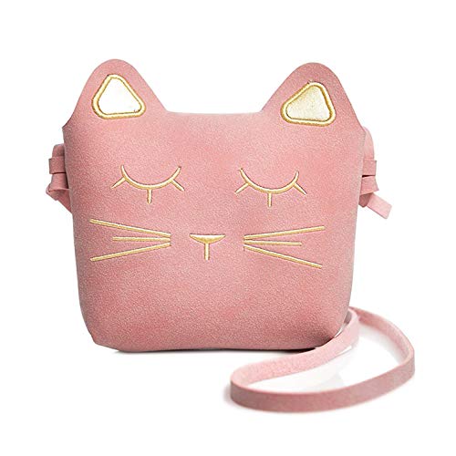 LHKJ Little Girls Shoulder Bag, Pink Cute Cat Ear Cross Body Bag Purse Adjustable Strap Massenger Handbag for Kids, Toddler, Girls