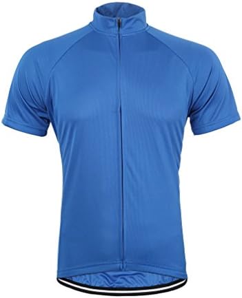 Slim Men's Bicycle Cycling Short Sleeves Solid Color Jersey