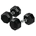 SPRI Dumbbells Hand Weights Set of 2 - Rubber Hex Chrome Handle Exercise & Fitness Dumbbell for Home Gym Equipment Workouts Strength Training Free Weights for Women, Men