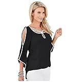 Sunward(TM) Sexy Women Irregular Off Shoulder Long Sleeve Tops Blouse (XLarge, Black)