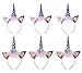 6 Pack Unicorn Headbands for Girls Kids Adults Party Supplies Favors Birthday Decorations-Unicorn Horn-(Golden&Silver)
