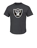 NFL Oakland Raiders Men's Single-Wing Formation Short Sleeve Basic Tee, XX-Large, Charcoal Heather