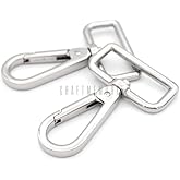 CRAFTMEMORE 2PCS 1-1/2 Inch Push Gate Snap Hooks Metal Swivel Lobster Claw Clasp Purse Hardware SC21 (Silver)