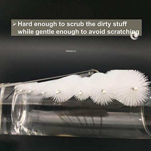 10 Pieces Cleaning Brushes for Tube Bottle the 8 Inch Brush Cleaner for Cleaning Drinking Straws, Glasses, Keyboards, Jewelry White Color