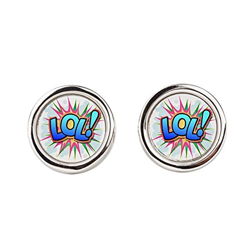 Cufflinks (Round) Text Abbreviation LOL!